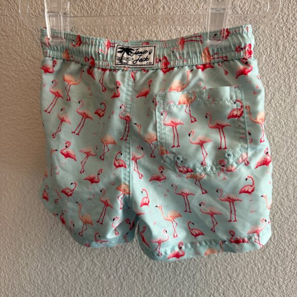 Janie & Jack flamingo teal swimsuit - Picture 4 of 5